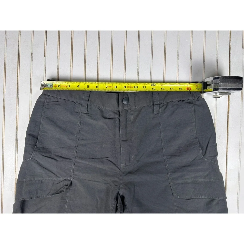 The North Face Mens Large Gray Hiking Shorts Cargo Outdoor Nylon Trail Utility